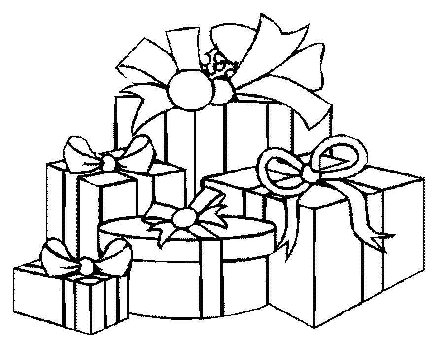 Christmas Tree With Presents Coloring Pages | Cartoon Coloring Pages
