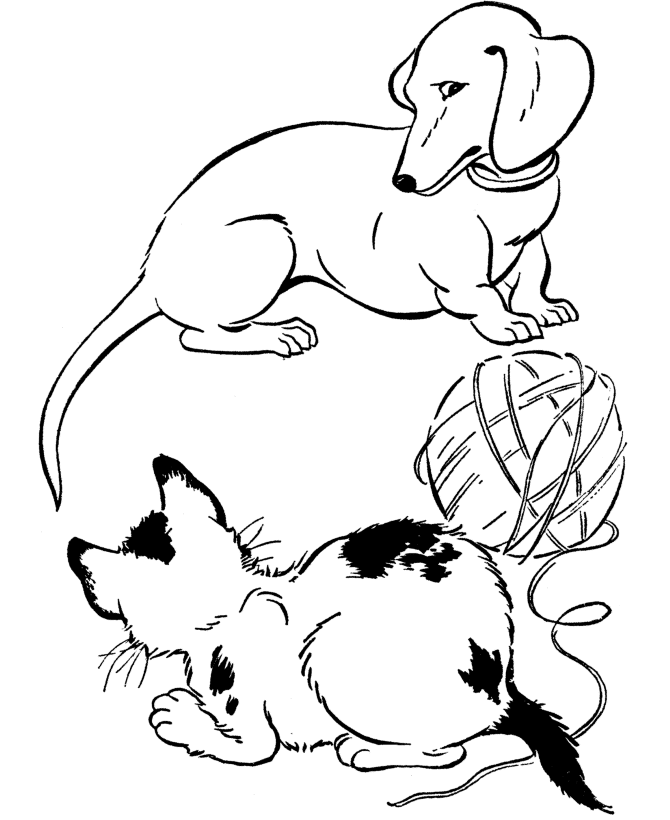 Coloring-Pages-of-Cats-and-Dogs | COLORING WS