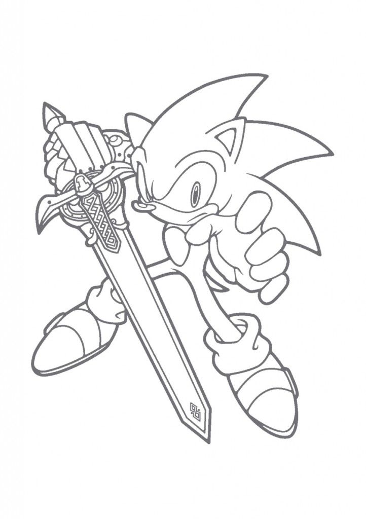 Vector Sonic Style Coloring Pages