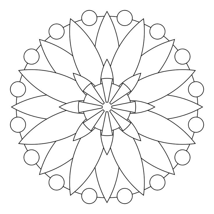 Printable Mandala | Mi Clase Line Drawings