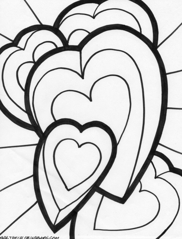 Love Heart Coloring Pages Coloring Book Area Best Source For 