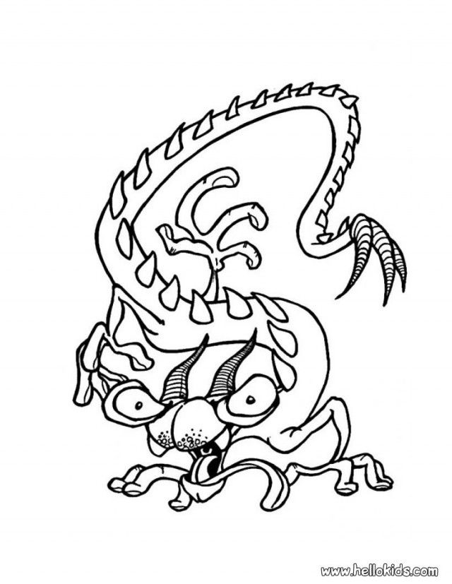 Scary Monster Coloring Pages Free Scary Monster Coloring Pages 