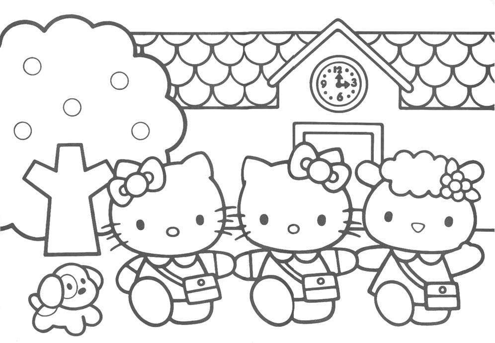 Hello kitty coloring pages