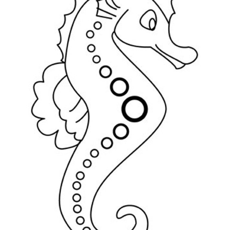Seahorse Coloring Pages For Kids - Kids Colouring Pages