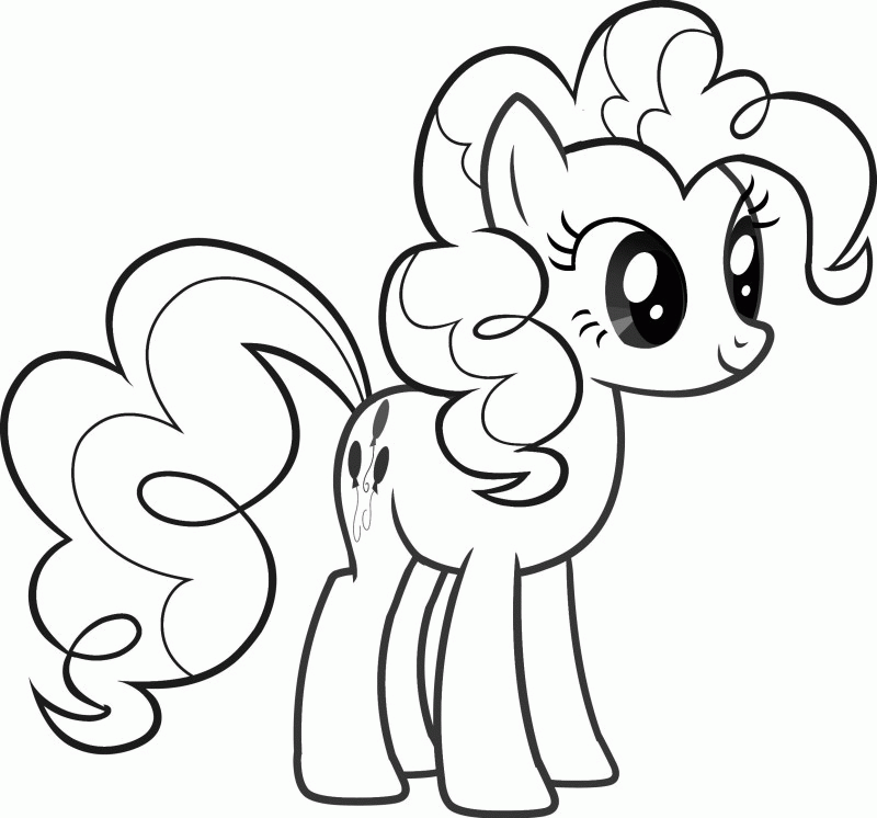 Pinkie Pie Smile Coloring Page - Kids Colouring Pages