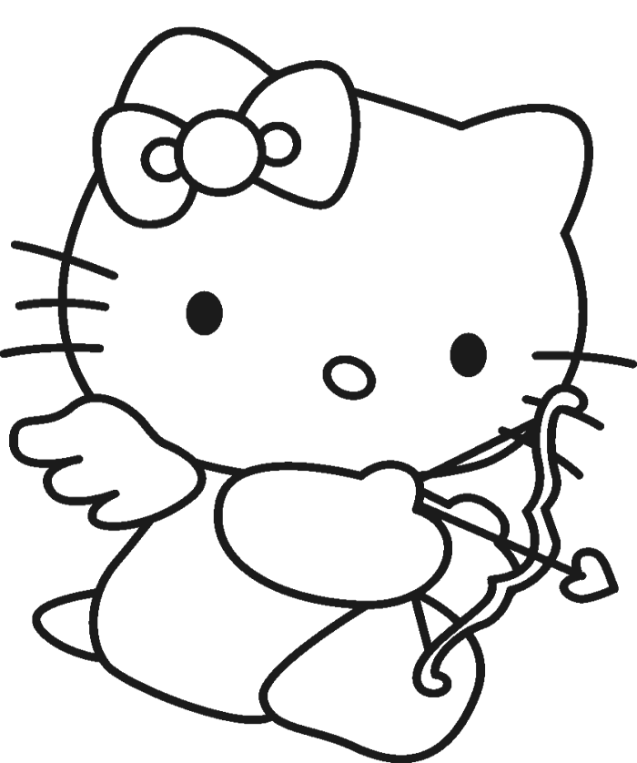 Hello Kitty Is Being Hold Doll Coloring Page - hello kitty 