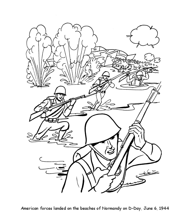 D-Day Coloring Pages