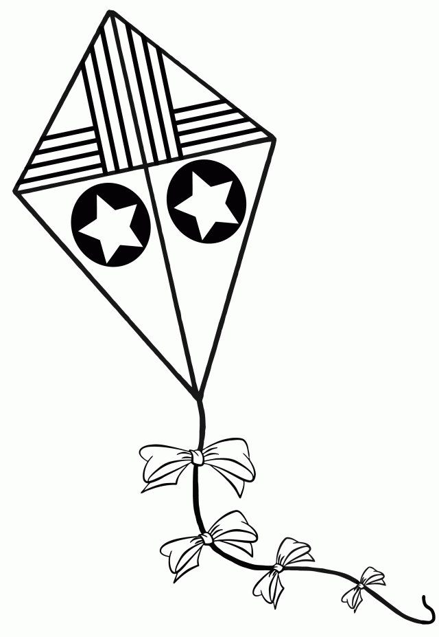 K Is For Kite Coloring Page Coloring Pages Kite Coloring Pages 