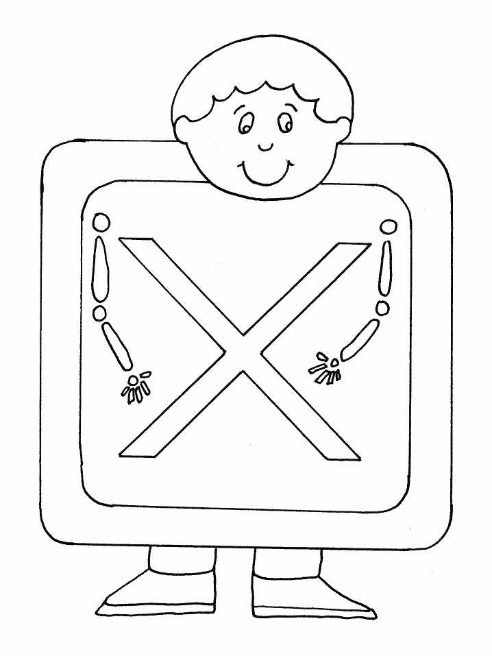 Alphabet X Colouring Page - Colouring Pages Online Australia