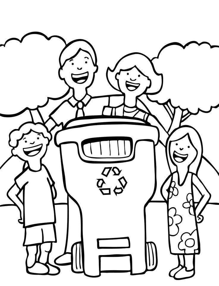 Recycle Coloring Page | recycling and nature