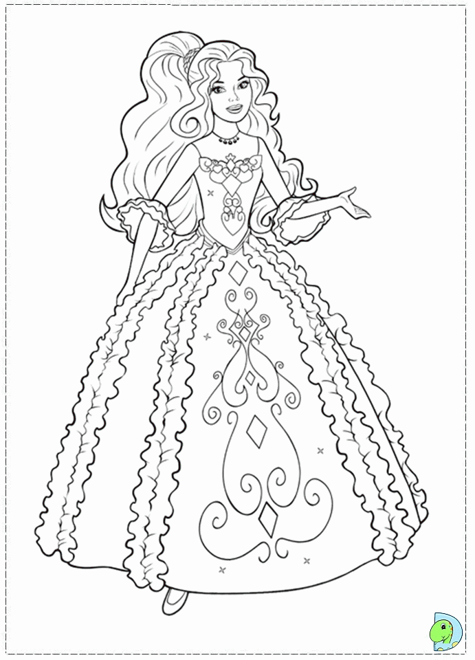 Barbie Coloring page- DinoKids.