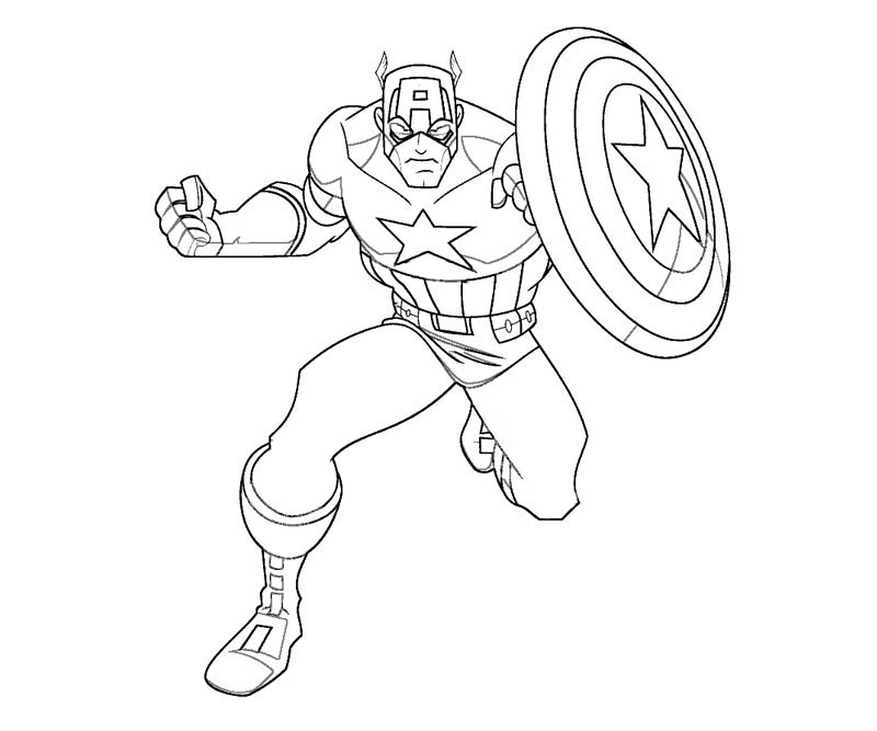 Coloring Pages Of Captain America's Shield #25 | Online Coloring Pages