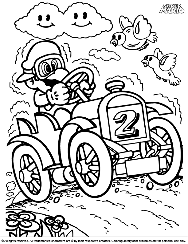 Super Mario Brothers coloring picture