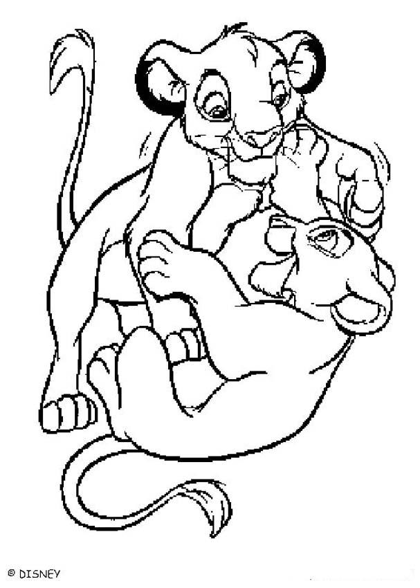 The Lion King coloring pages - Two hyenas, Shenzi and Banzai