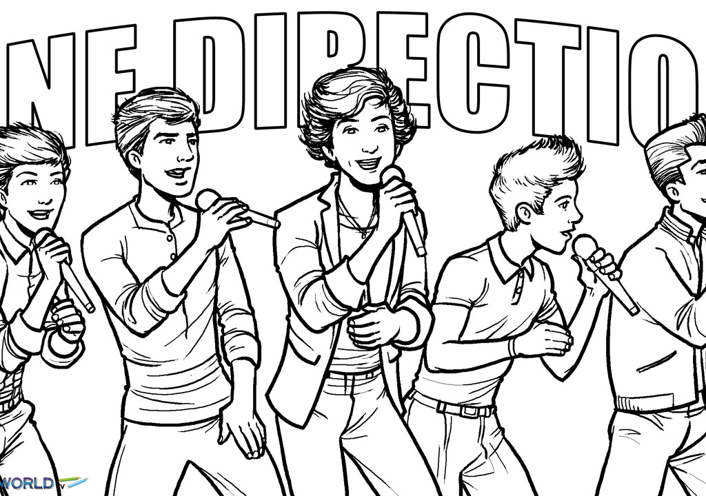 one direction one thing Colouring Pages
