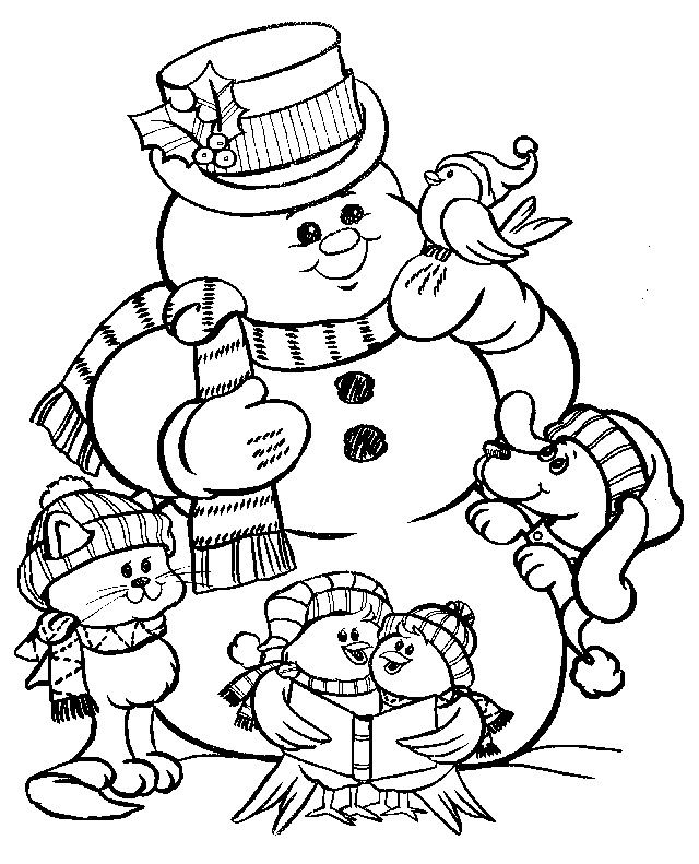 Snowman Coloring Pages To Print | Coloring Pages