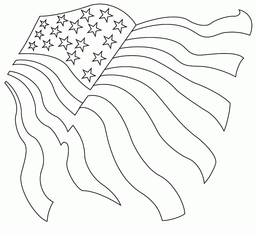 Download Free American Flag Coloring Page Or Print Free American 