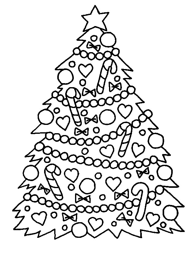 Christmas tree Coloring Pages - Coloringpages1001.