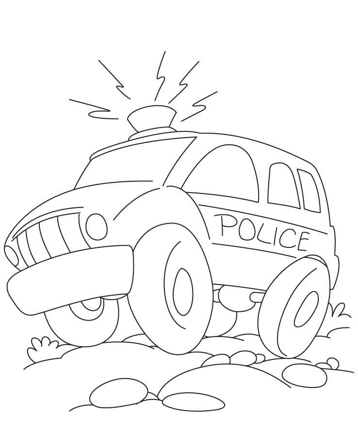 Police Car Nimble And Very Fast Coloring Page Cars Coloring Pages 