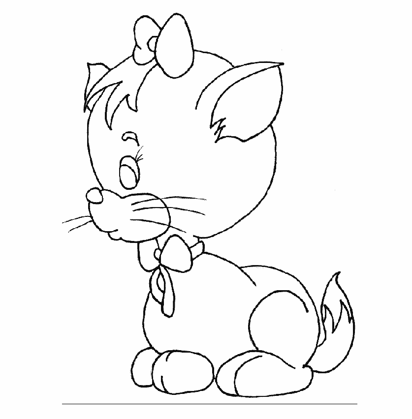 Cute Baby Cats - Coloring Pages Animal Pictures