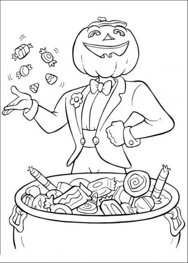Halloween Candy Coloring Pages Halloween Candy Coloring Pages 