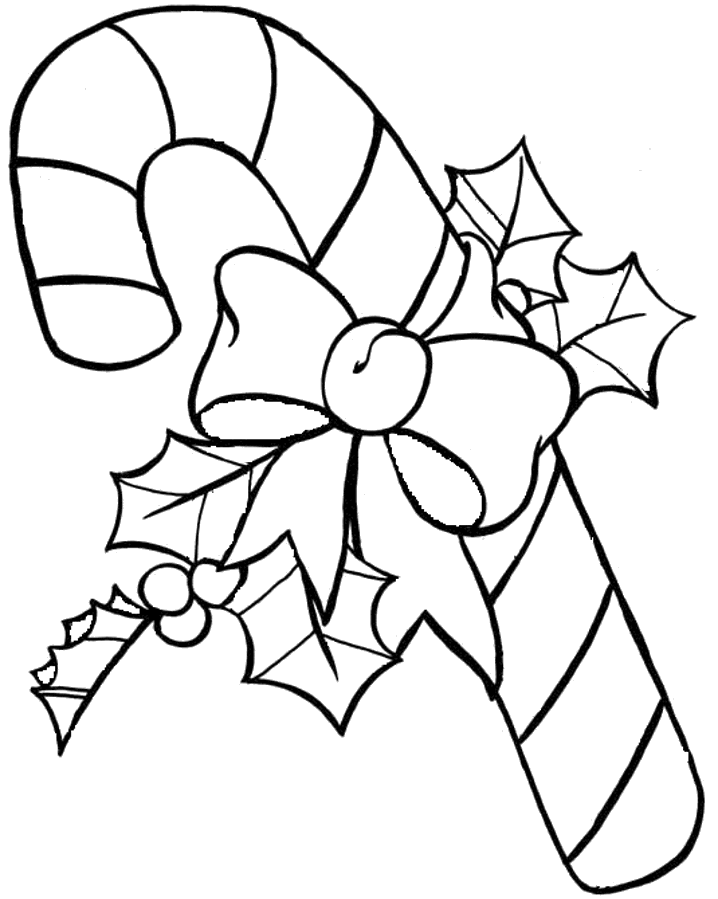 Disney Donald Christmas Candy Cane Coloring Pages - Christmas 