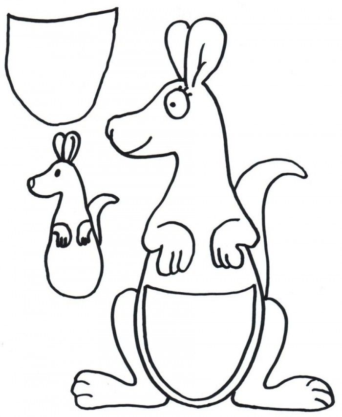 Kangaroo Coloring Pages Preschool