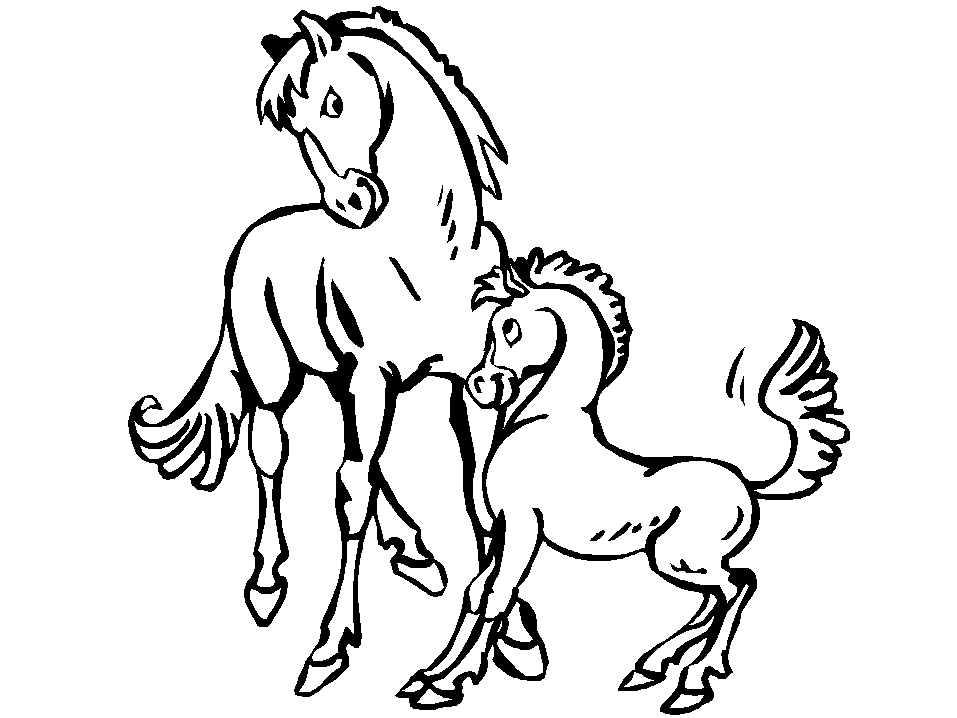 Horses coloring pages 9 / Horses / Kids printables coloring pages