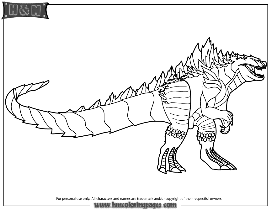 Godzilla Coloring Page | Free Printable Coloring Pages