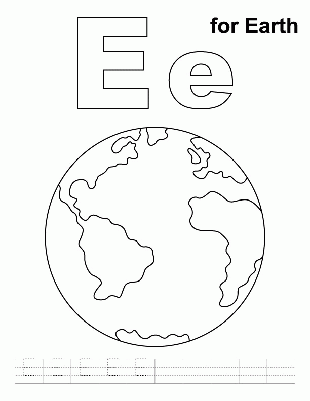 Printable Earth coloring pages