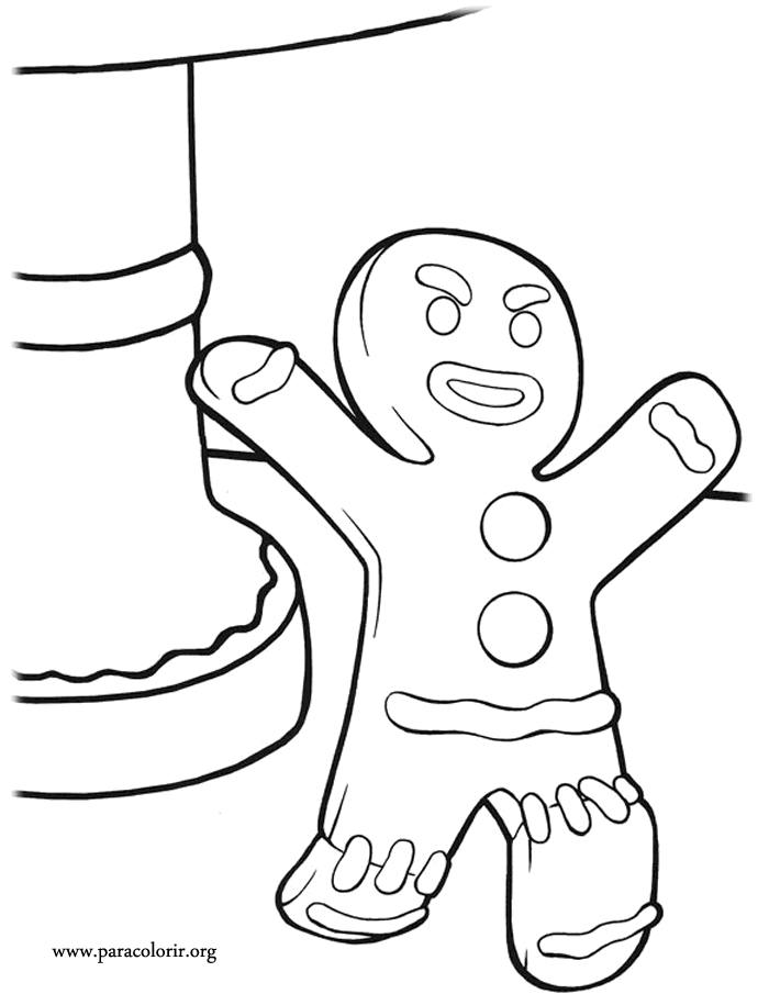 The Gingerbread Man coloring page | Shrek