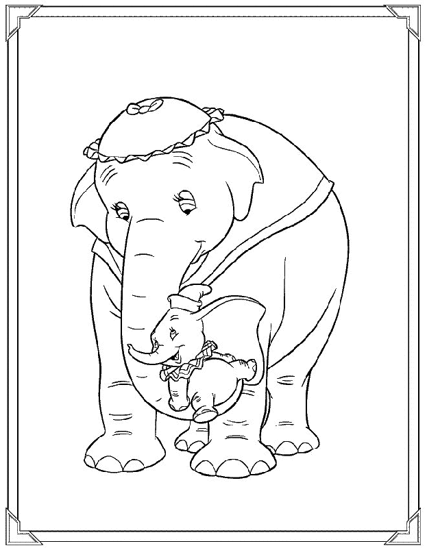 Dumbo the elephant Coloring Pages 8 | Free Printable Coloring 