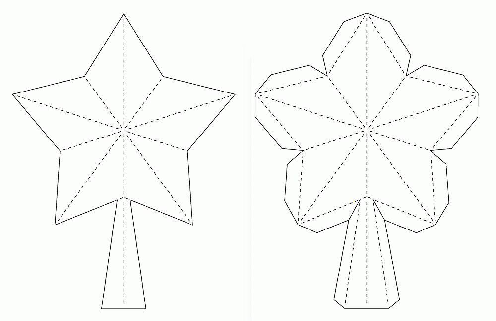 Crafting Creatures: 3D Paper Star for Xmas Tree Topper (FREE SVG 