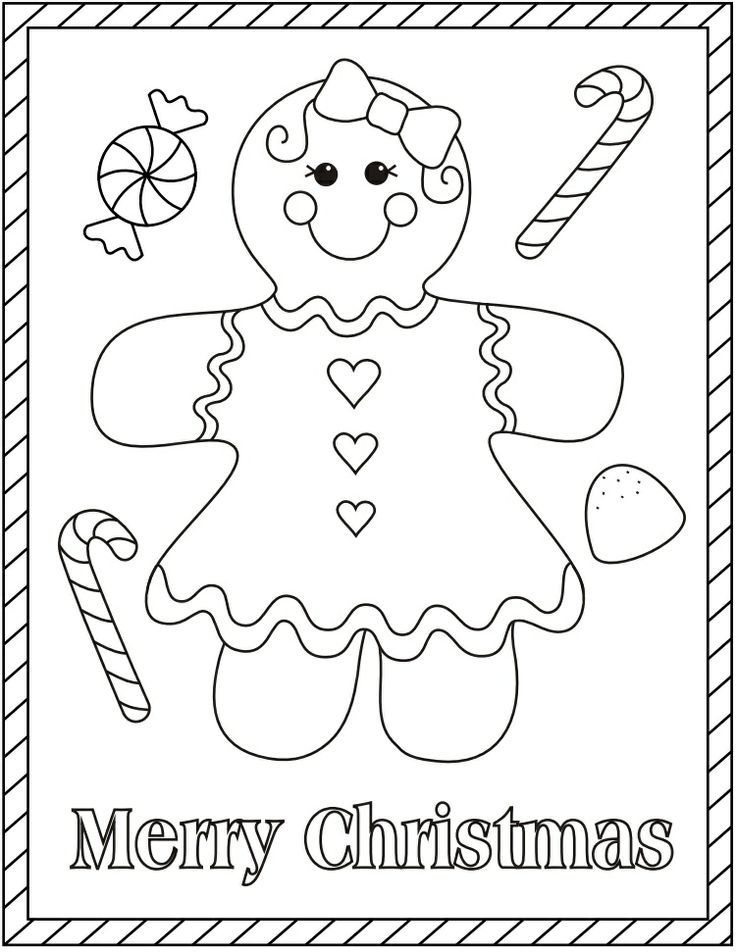 gingerbread girl | Christmas Coloring Pages