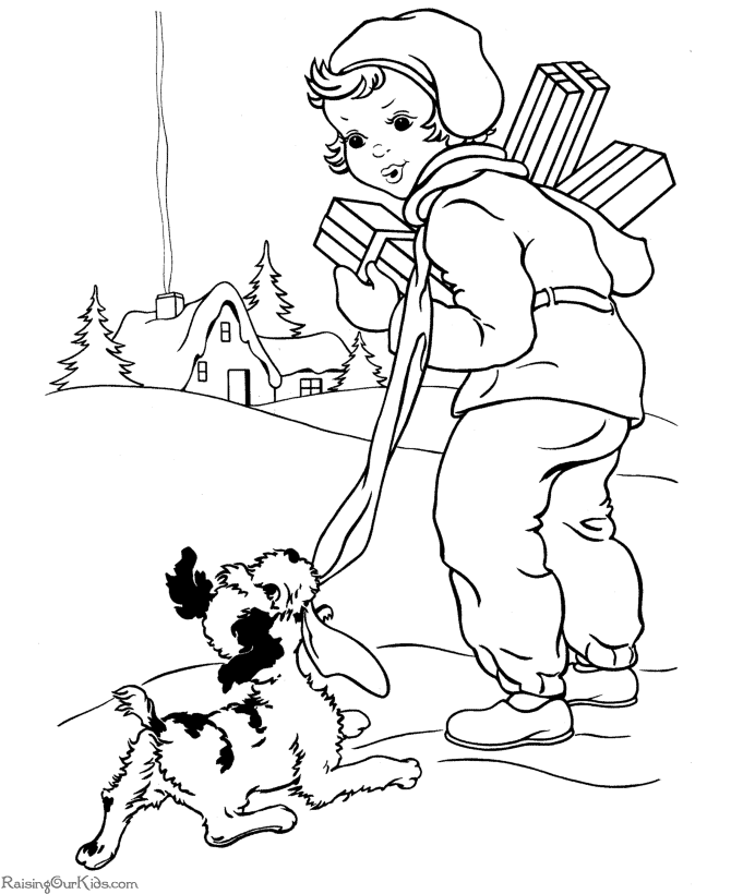 christmas kittens Colouring Pages (page 3)