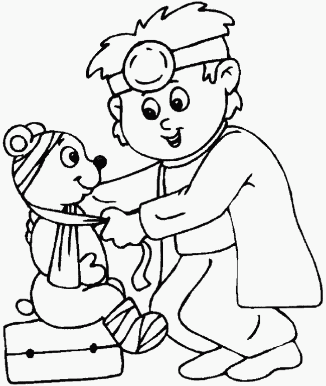 Pix For > Veterinarian Coloring Page