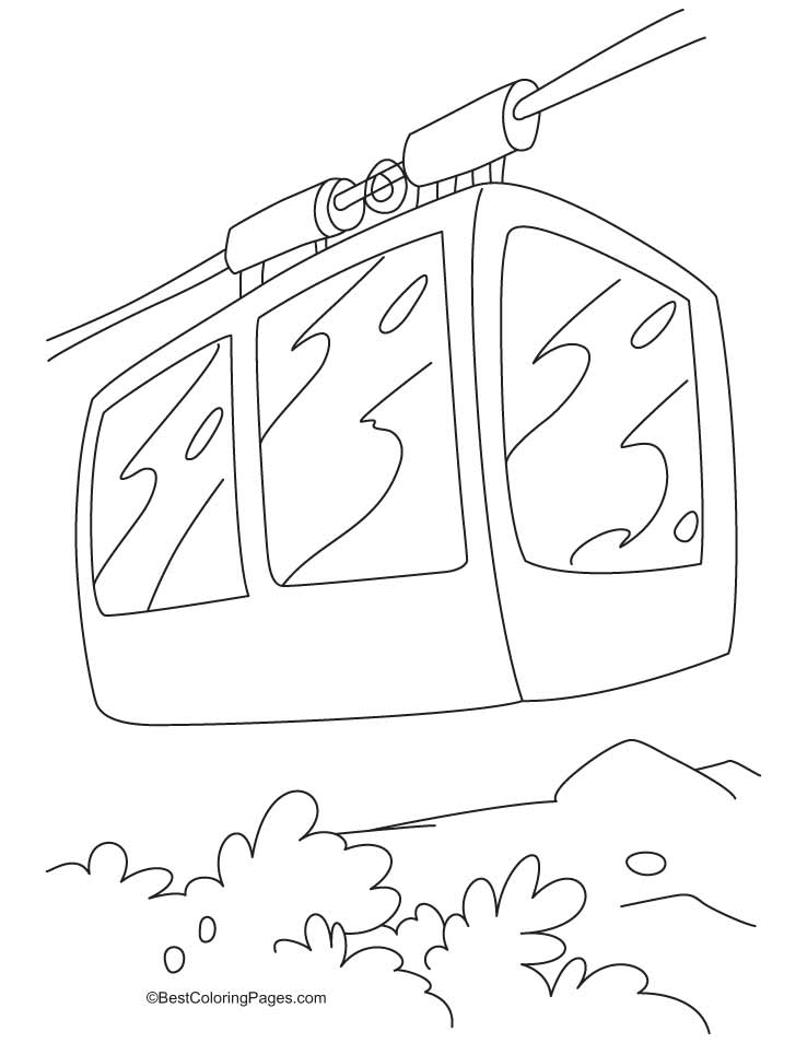 A beautiful cable car coloring pages | Download Free A beautiful 