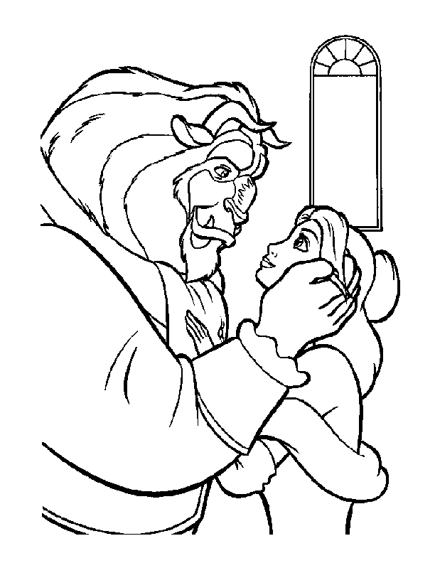 coloring pages - Cartoon » Beauty and the Beast (153) - Belle and 