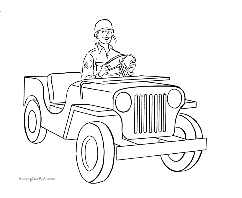 Army jeep coloring page 011
