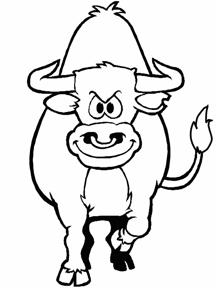 Print And Coloring Pages Bull For Kids | Coloring Pages