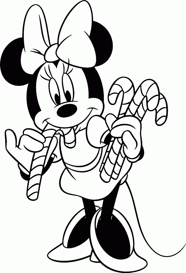 Minnie Mouse Christmas Coloring Pages 9 | Free Printable Coloring 