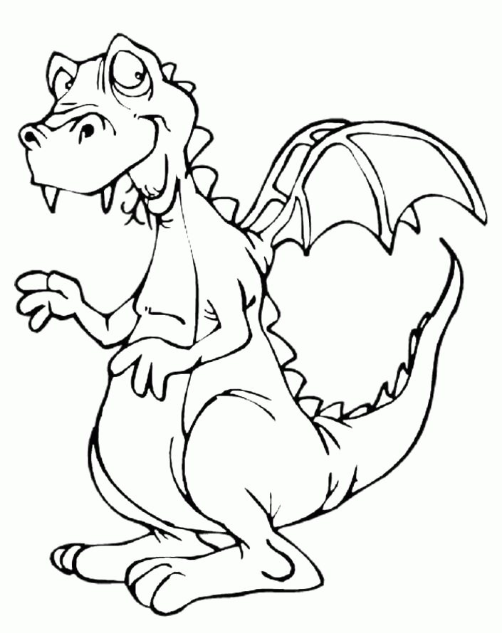 An Ugly Old Dragon Coloring Pages - Dragon Coloring Pages 