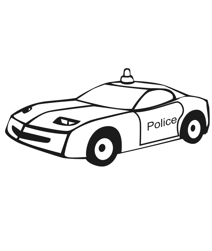 Police Car Cool And Very Good Coloring Page Cars Coloring Pages 