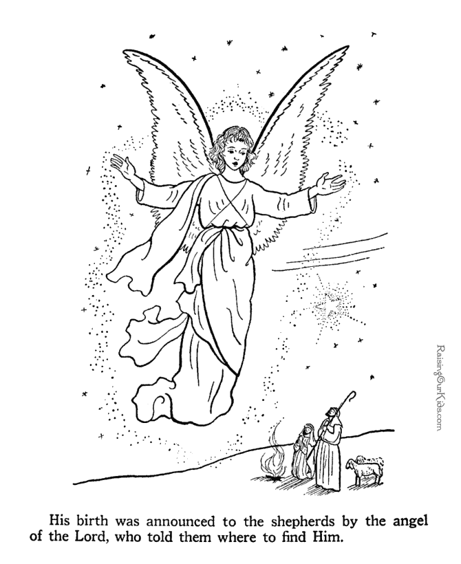 Angel pictures to color