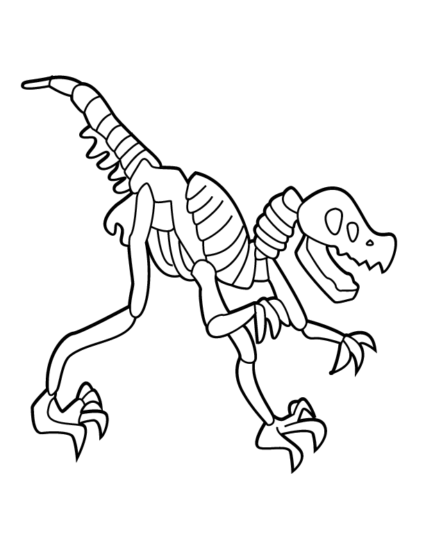 Dinosaur Bones Coloring Pages Free Printable