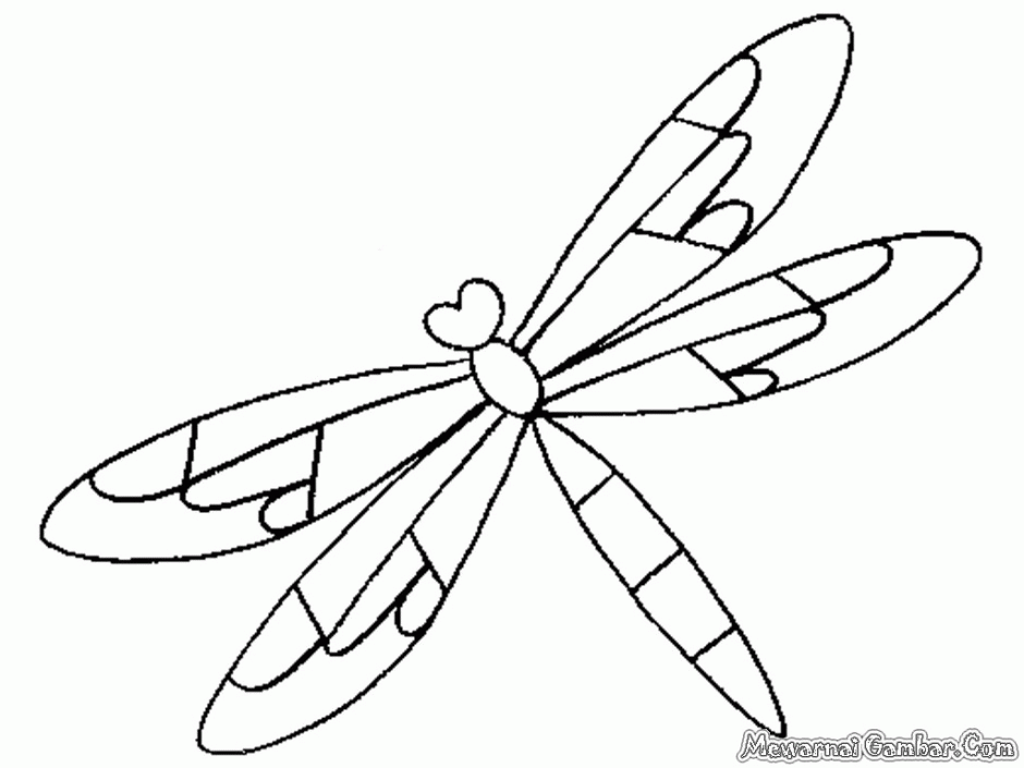 Animal Coloring Pages A Beautiful Dragonfly Coloring Page Kids 