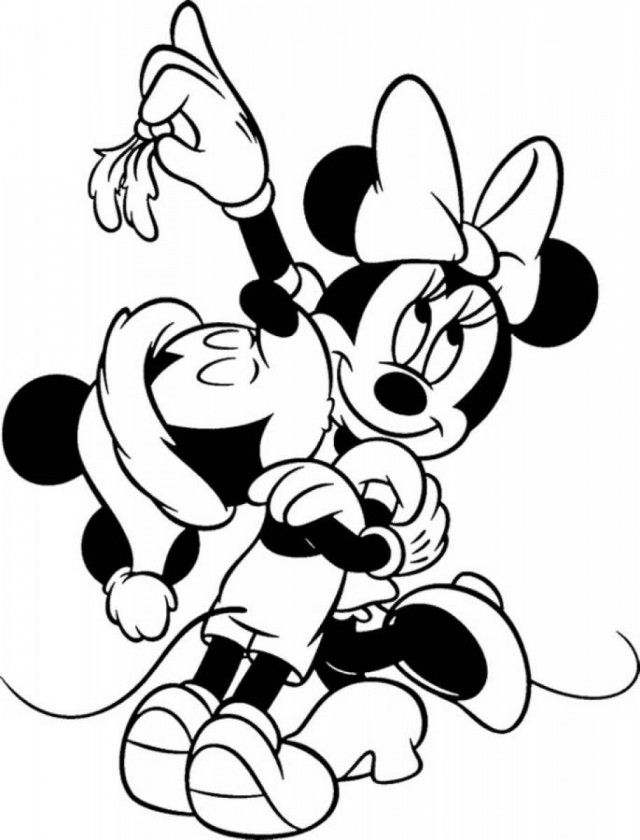 Mickey Mouse And Minnie Mouse Coloring Minnie Mouse Christmas 