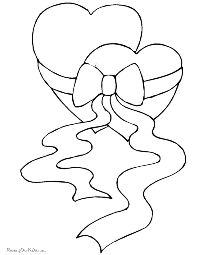 Free Valentine coloring pages of hearts - 005
