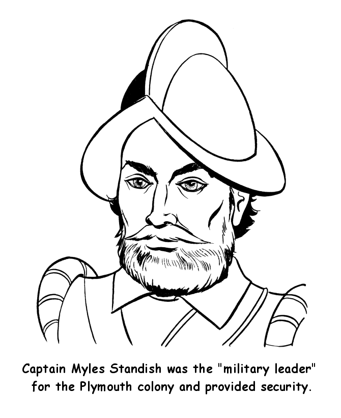 Bible Printables: The First Thanksgiving Coloring pages - Captain 