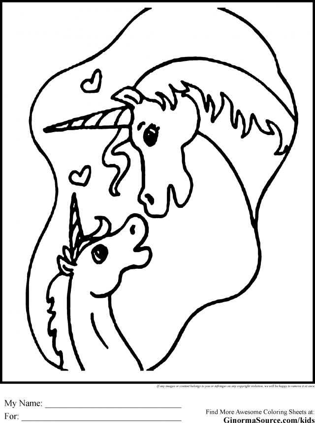 Unicorn Coloring Pages Mommy Baby Id 45495 Uncategorized Yoand 